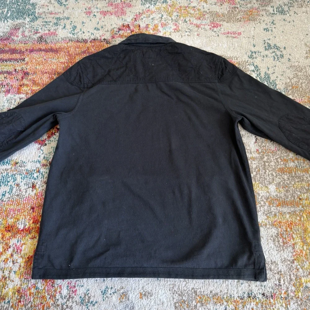 Vintage Polo Ralph Lauren RLPC Crest Quilted Lace-Up Rugby Shirt Black Men's XL